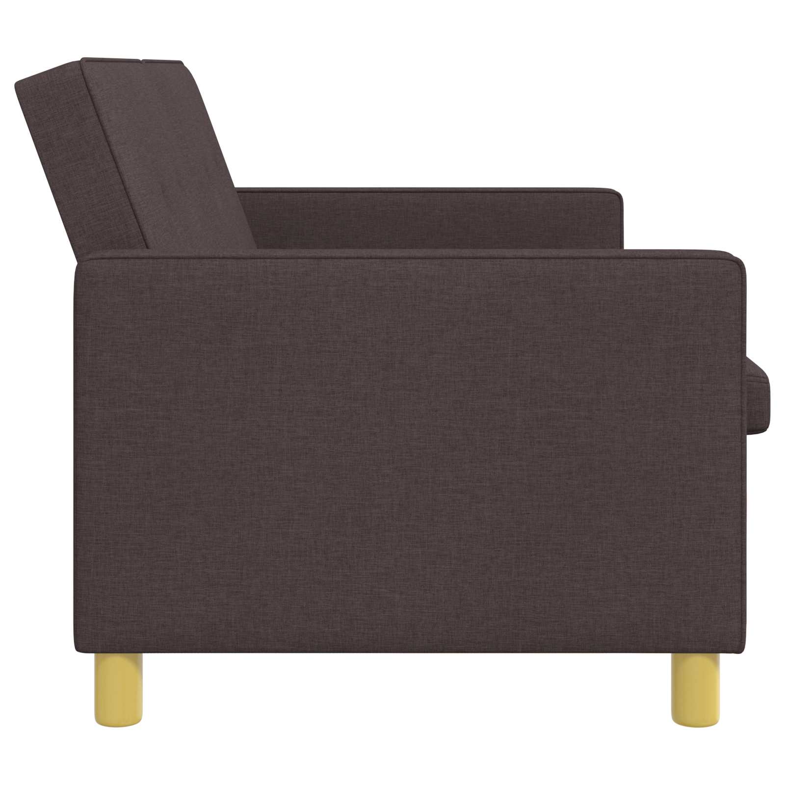 Schlafsofa Ausziehbar Dunkelbraun Stoff