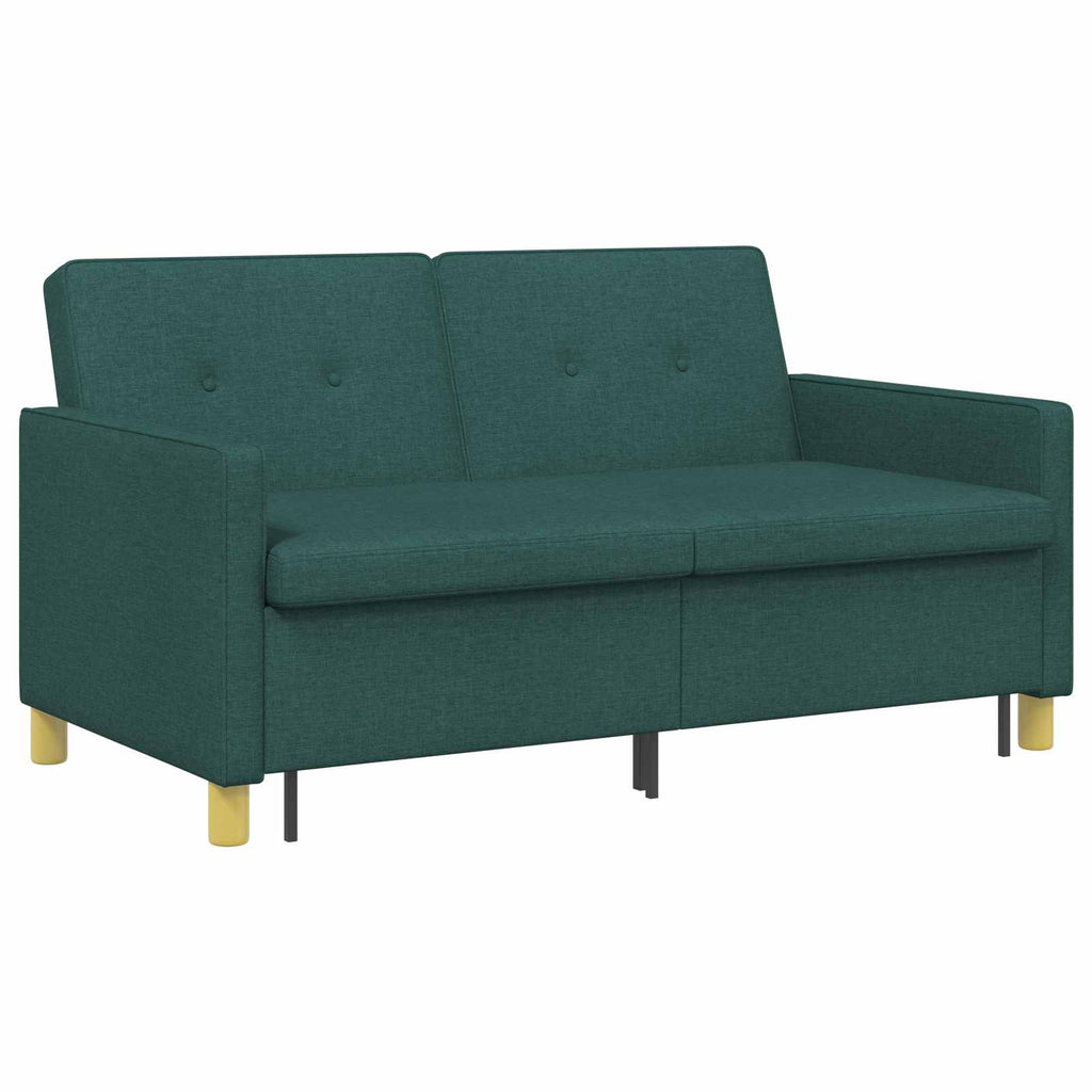Schlafsofa Ausziehbar Dunkelgrün Stoff