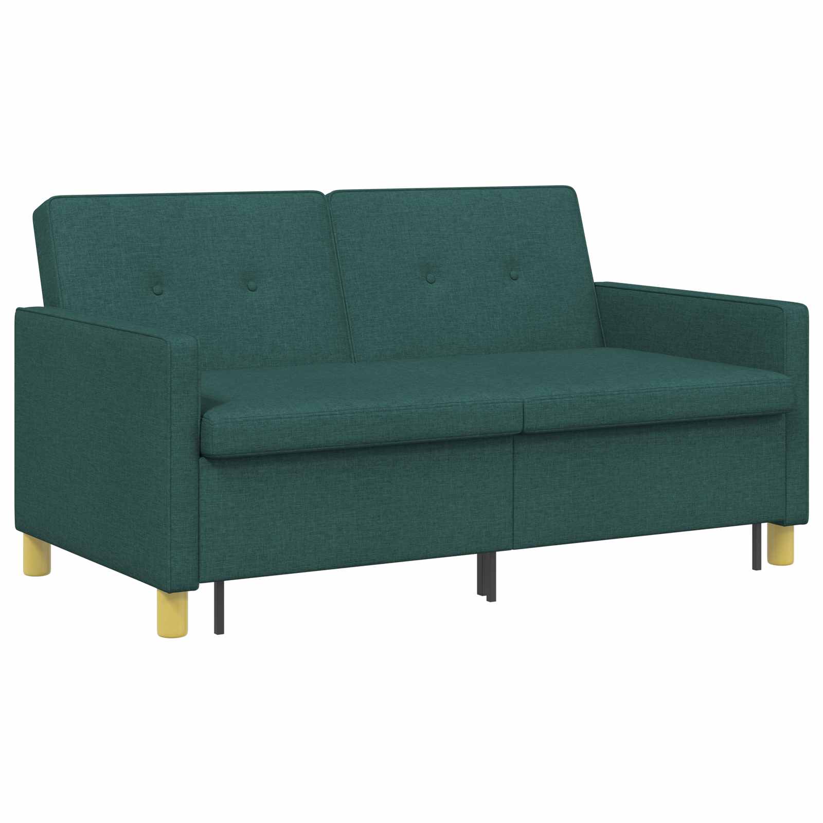 Schlafsofa Ausziehbar Dunkelgrün Stoff