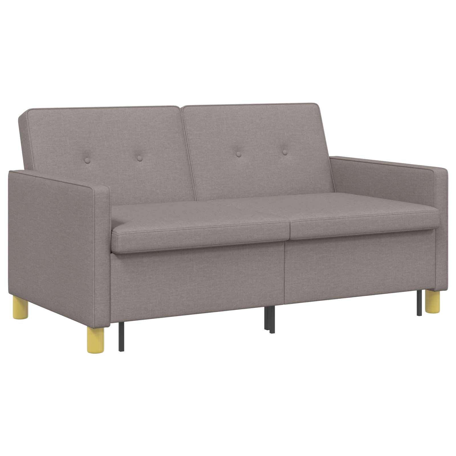 Schlafsofa Ausziehbar Taupe Stoff