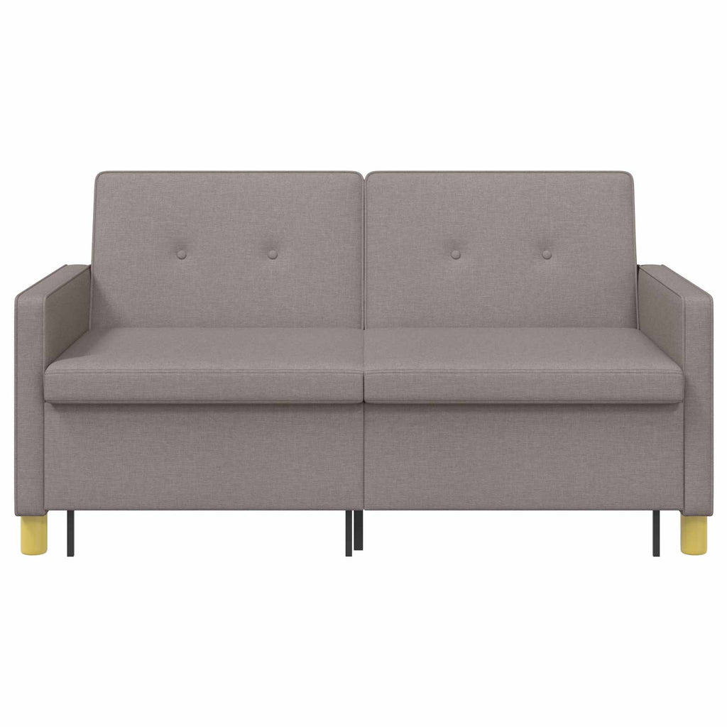 Schlafsofa Ausziehbar Taupe Stoff