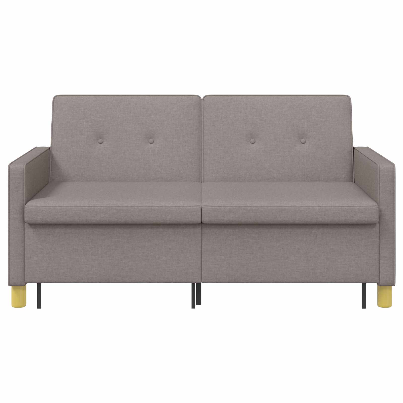 Schlafsofa Ausziehbar Taupe Stoff