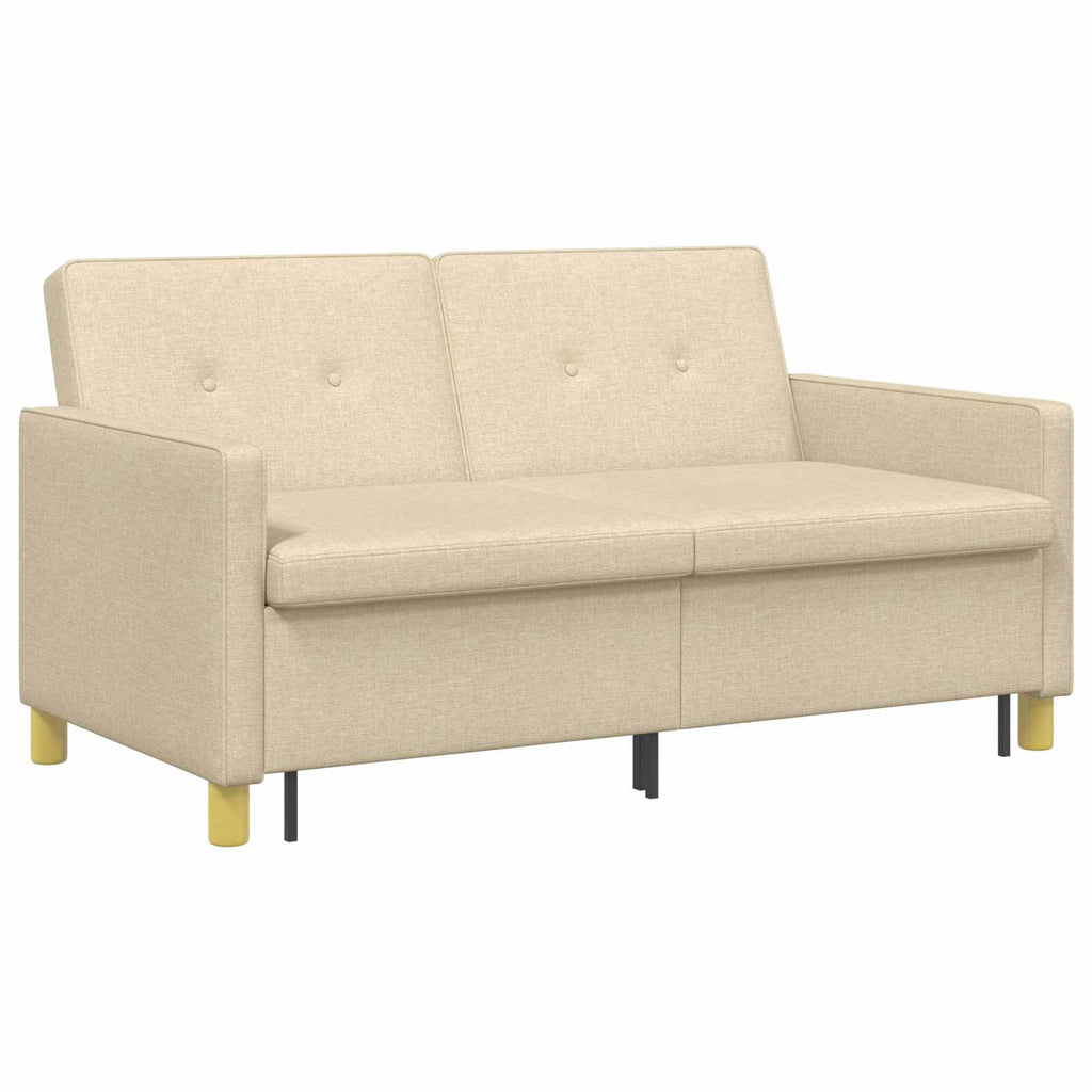 Schlafsofa Ausziehbar Creme Stoff