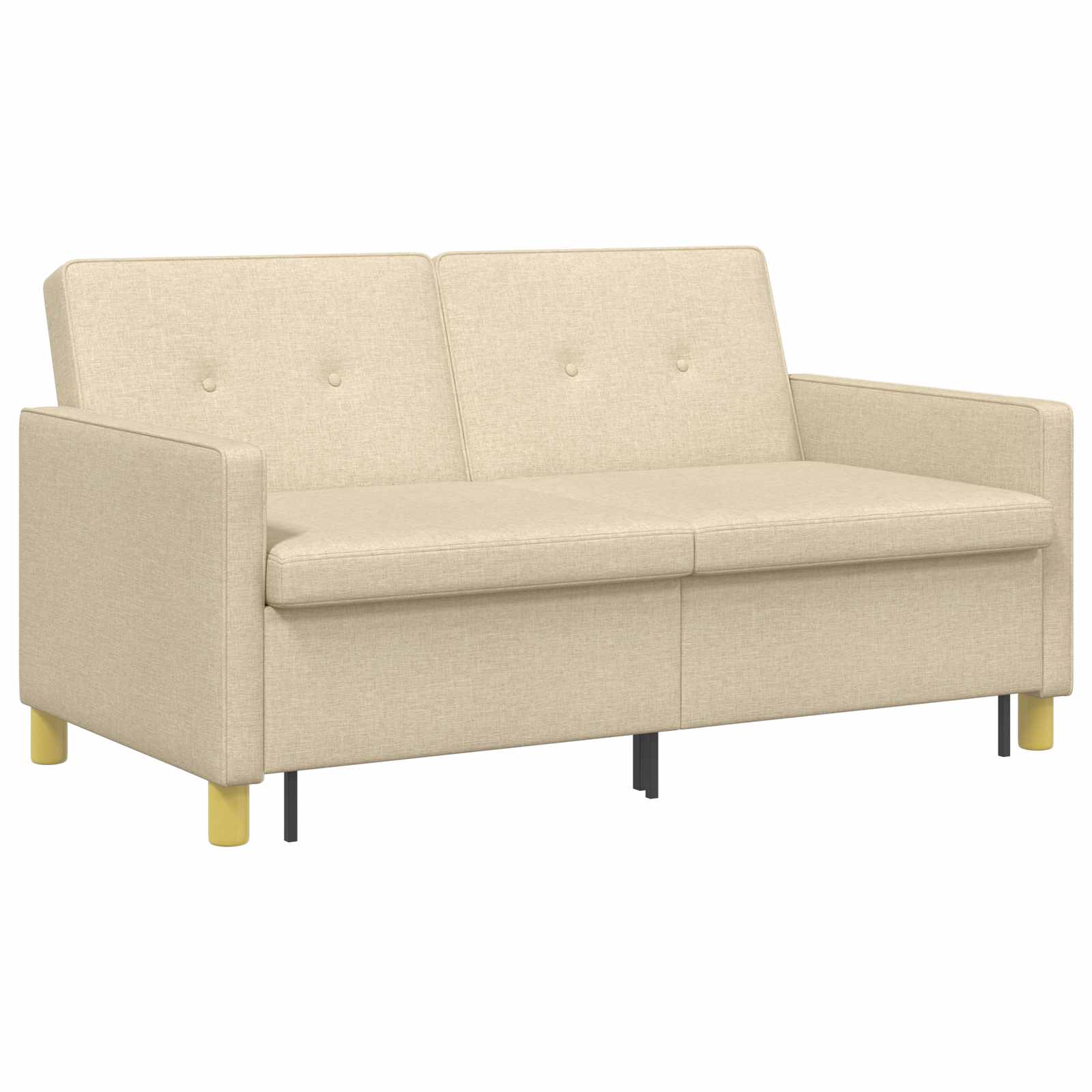 Schlafsofa Ausziehbar Creme Stoff