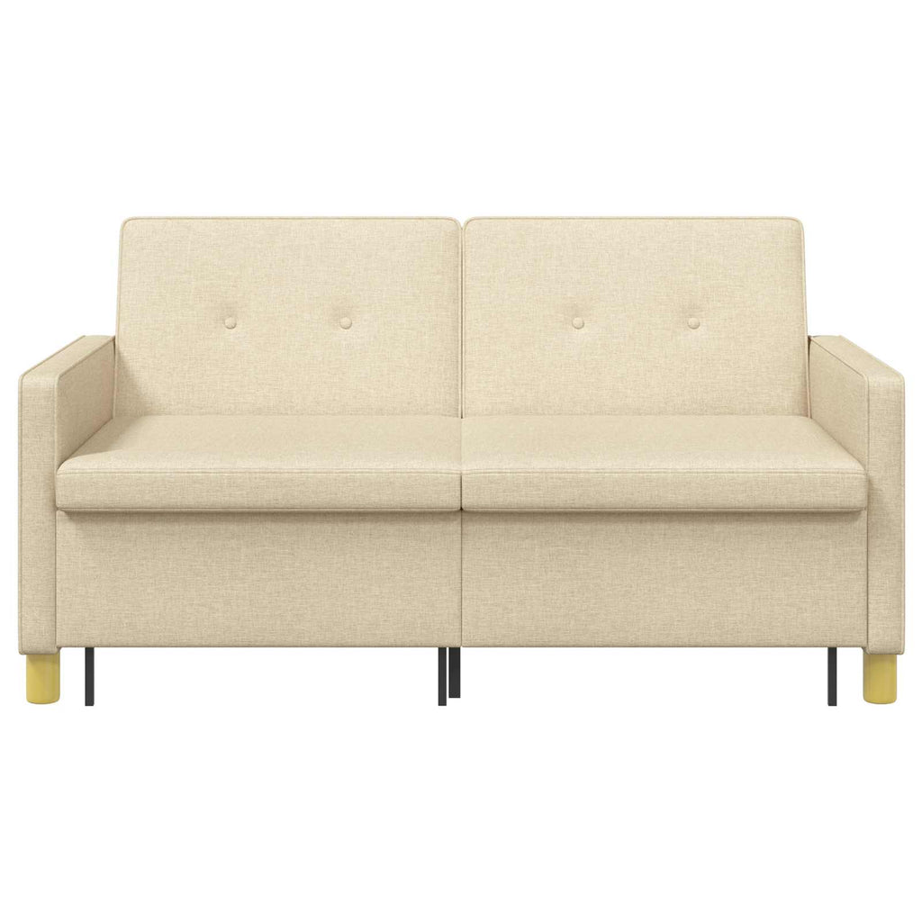 Schlafsofa Ausziehbar Creme Stoff