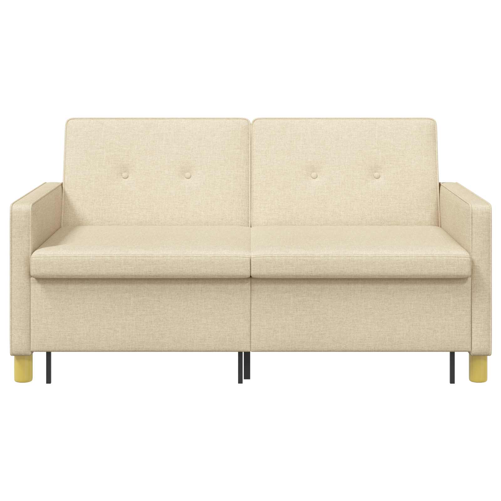 Schlafsofa Ausziehbar Creme Stoff