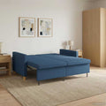 Schlafsofa Ausziehbar Blau Stoff