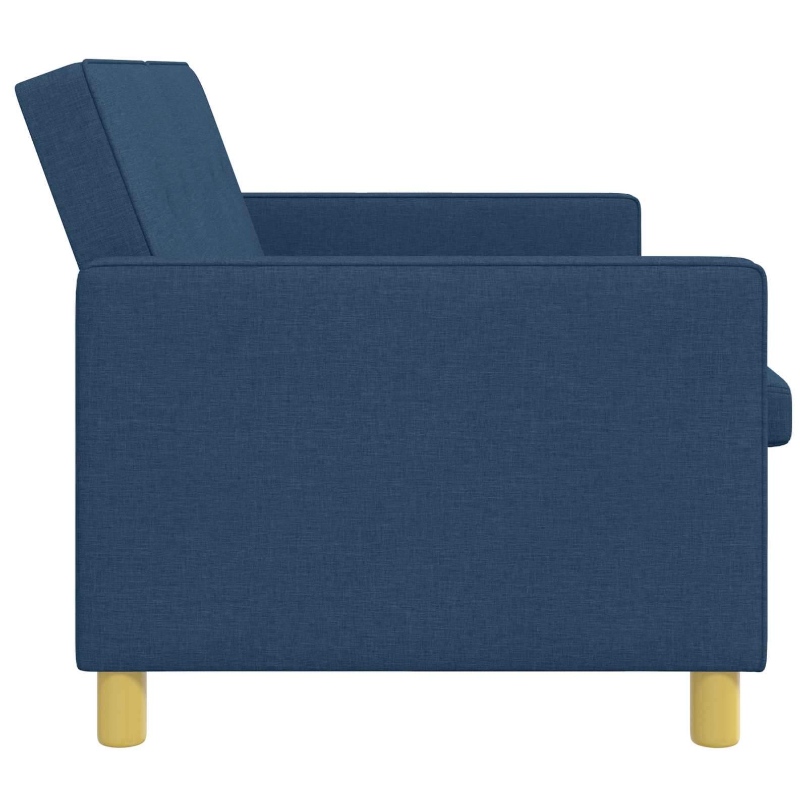Schlafsofa Ausziehbar Blau Stoff