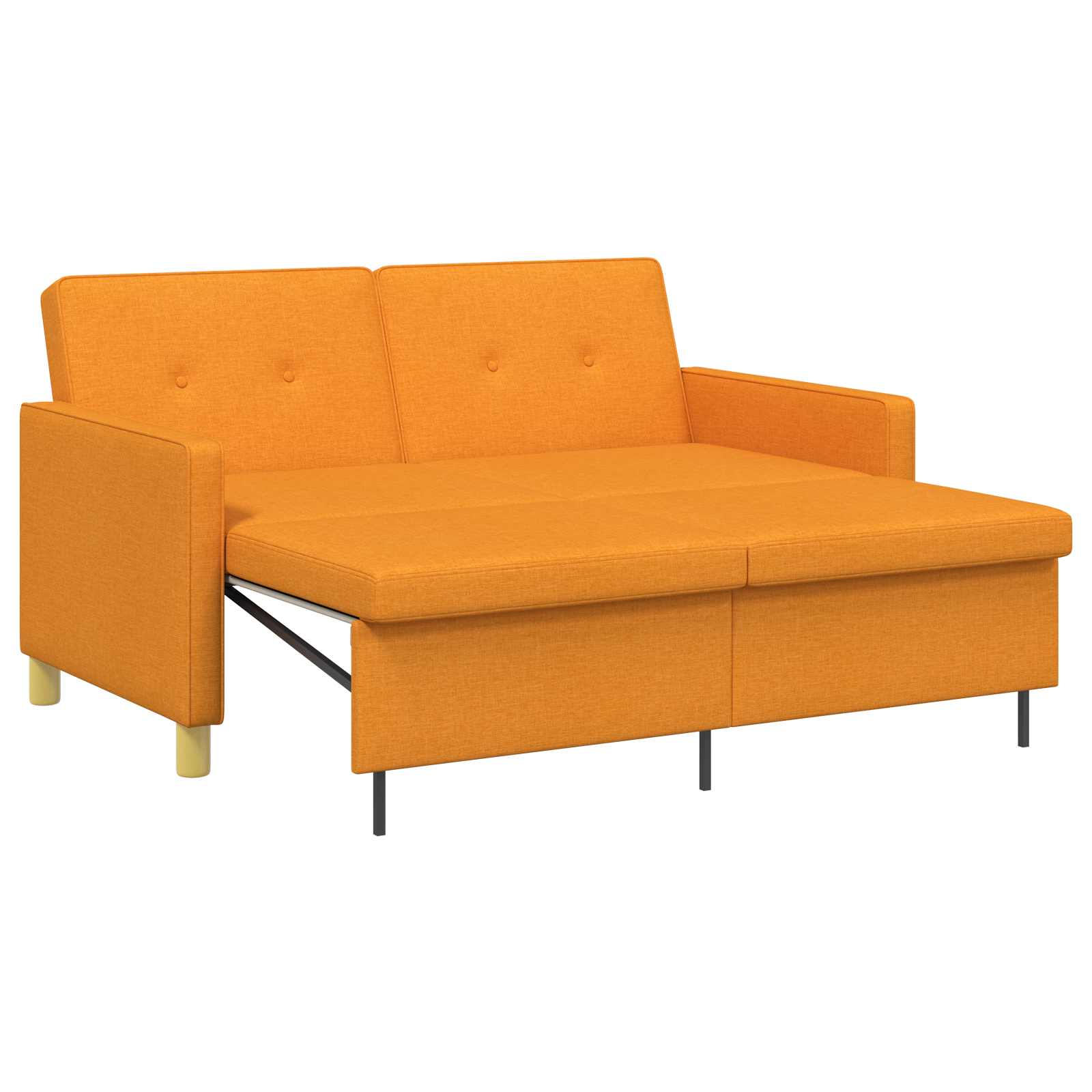 Schlafsofa Ausziehbar Dunkelgelb Stoff