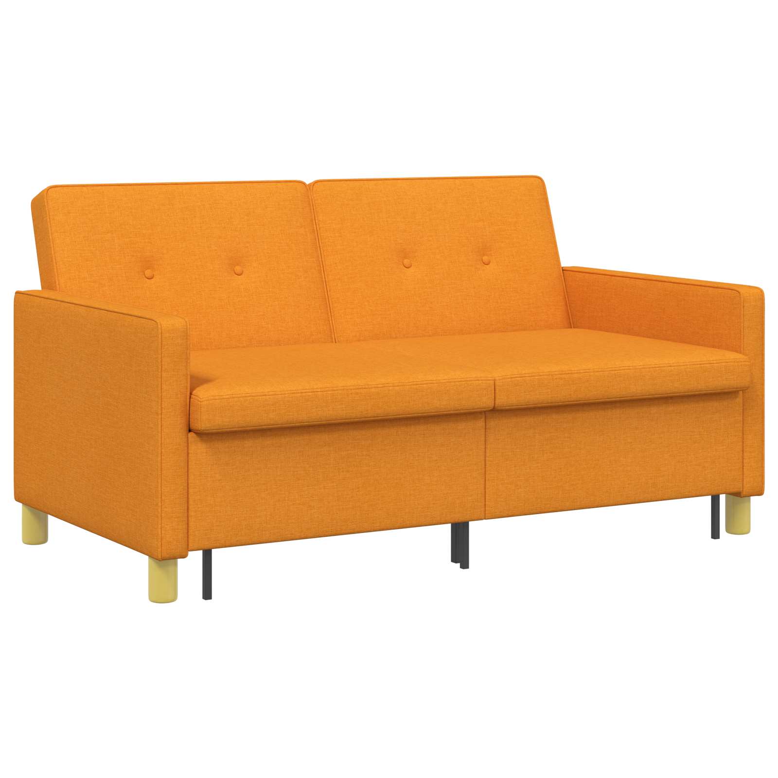 Schlafsofa Ausziehbar Dunkelgelb Stoff