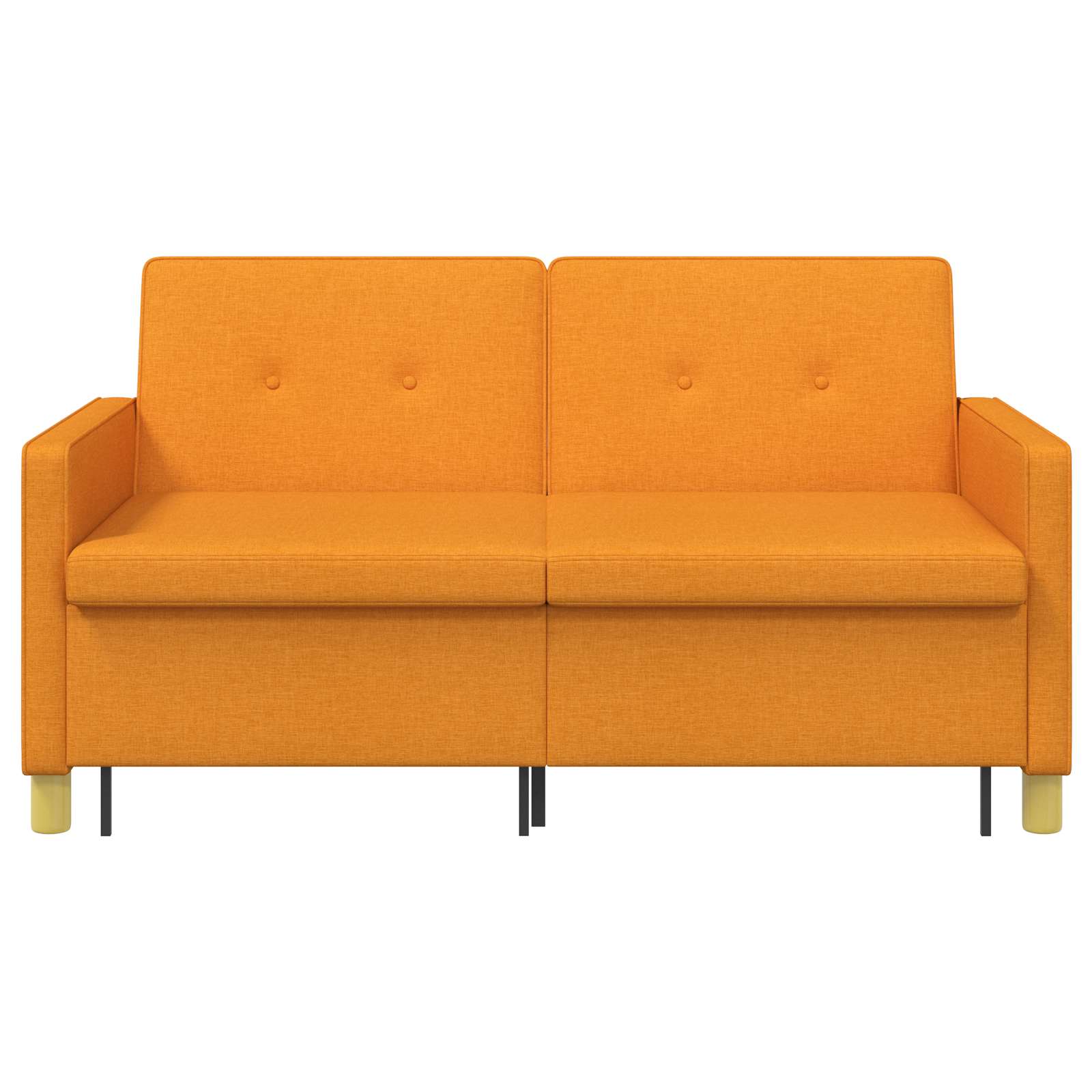 Schlafsofa Ausziehbar Dunkelgelb Stoff