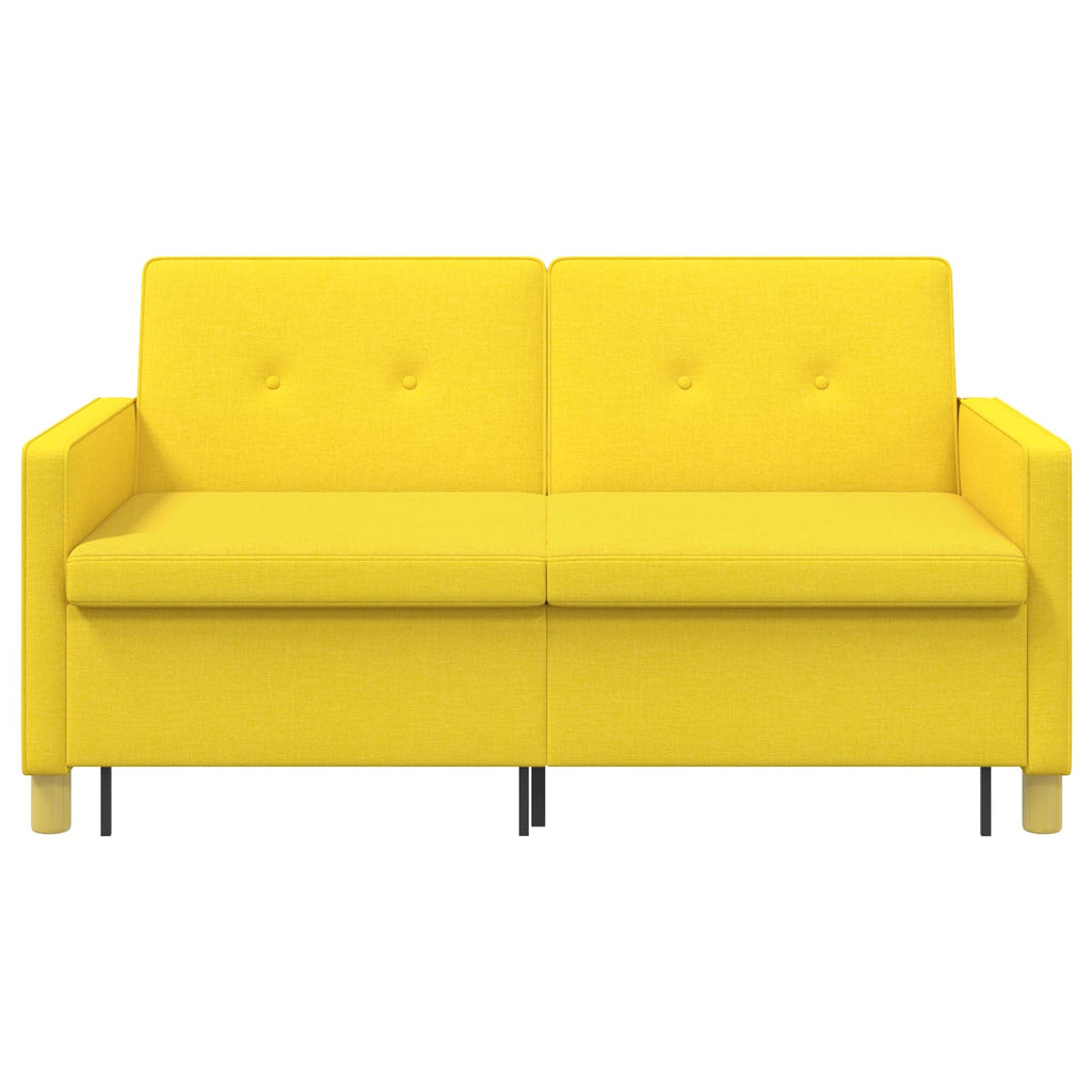 Schlafsofa Ausziehbar Helles Gelb Stoff