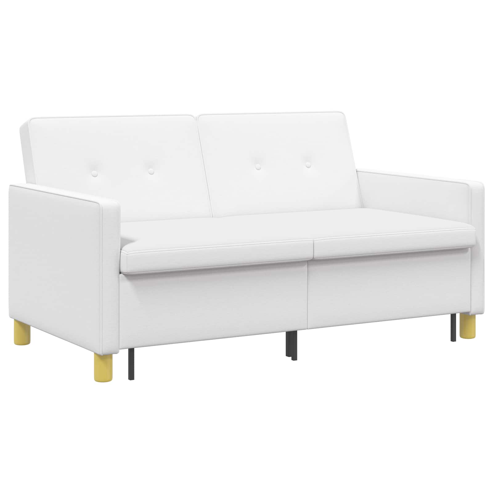 Schlafsofa Ausziehbar Weiß Stoff