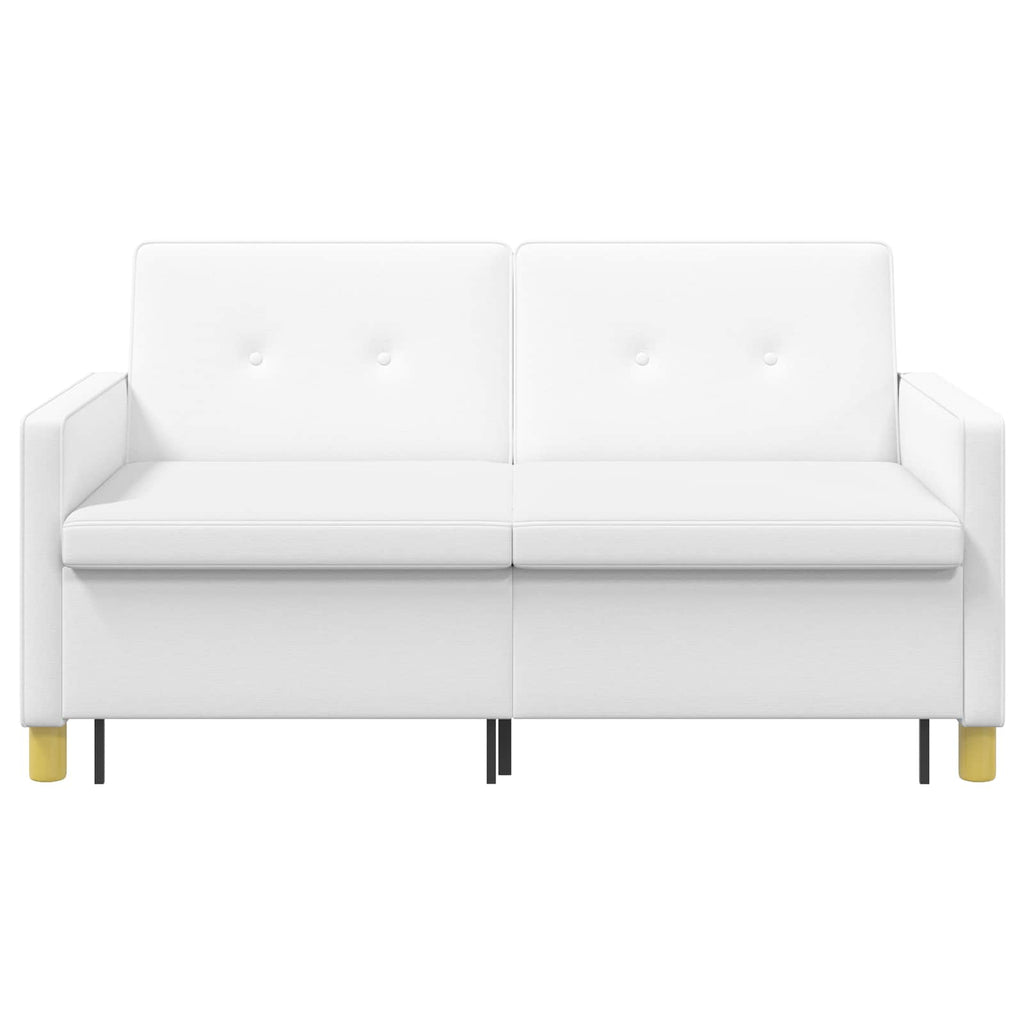 Schlafsofa Ausziehbar Weiß Stoff