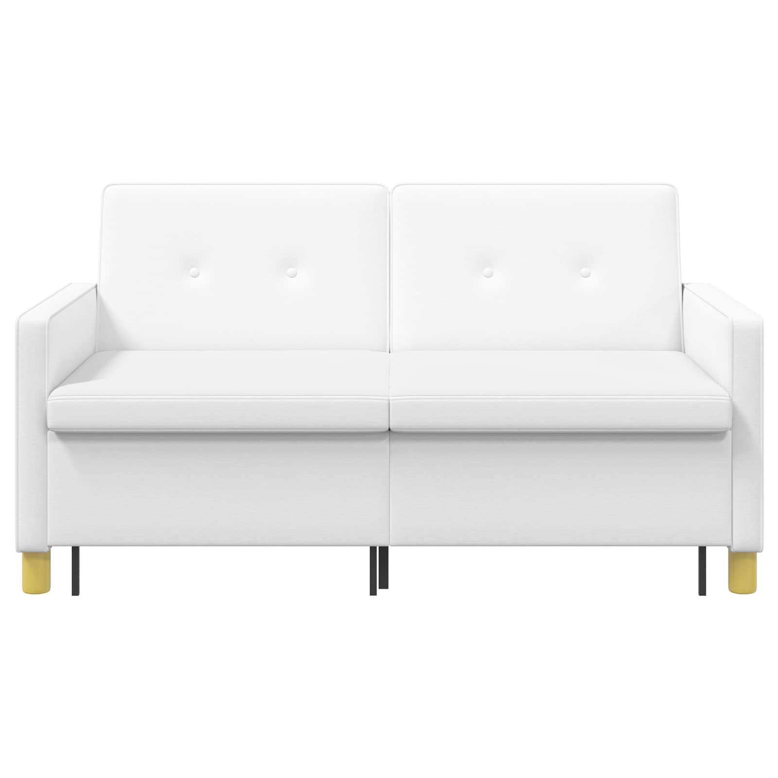 Schlafsofa Ausziehbar Weiß Stoff