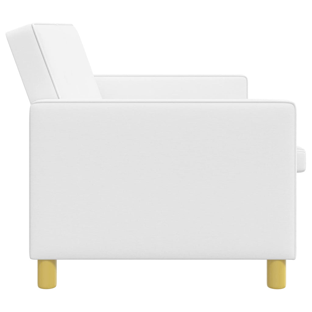 Schlafsofa Ausziehbar Weiß Stoff