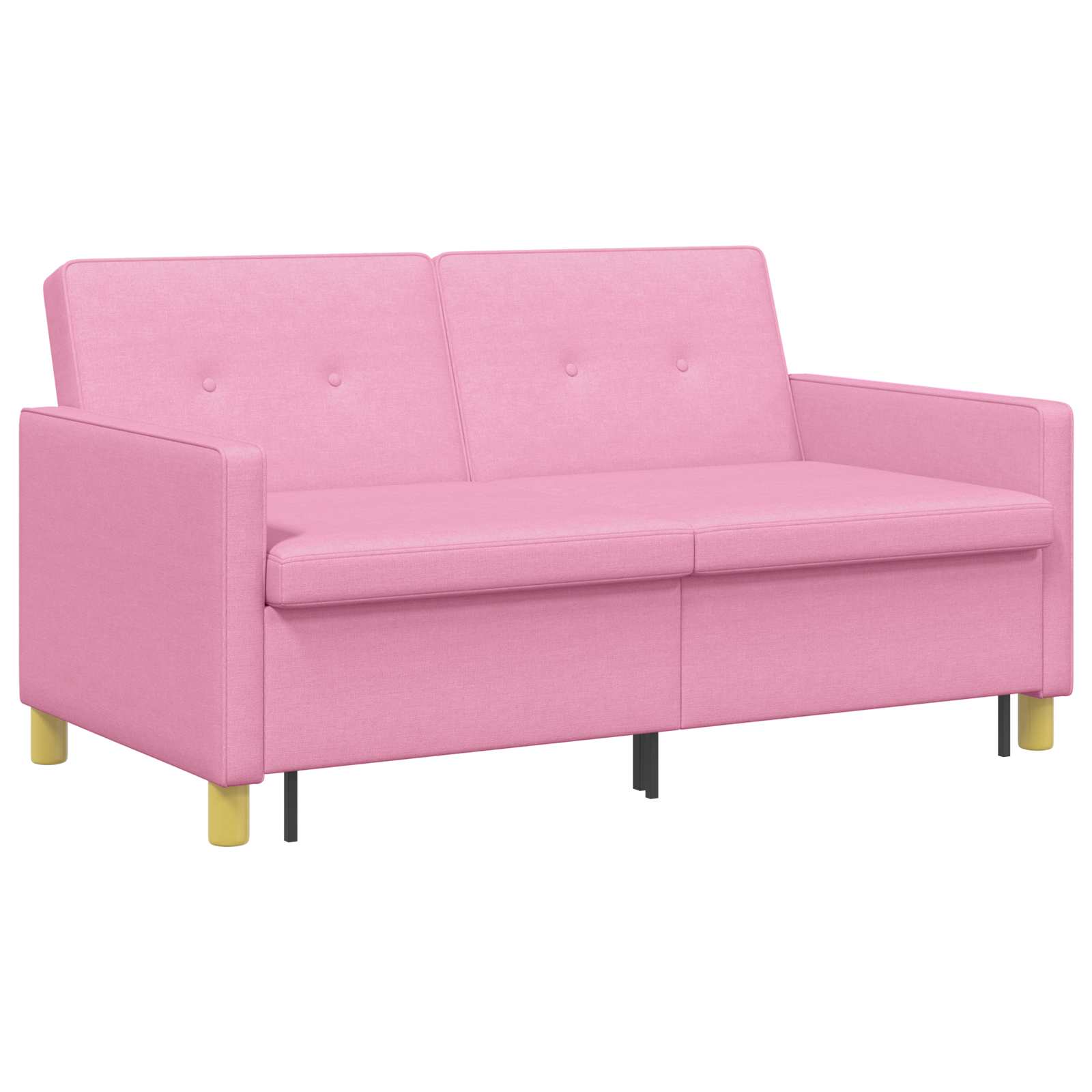 Schlafsofa Ausziehbar Rosa Stoff