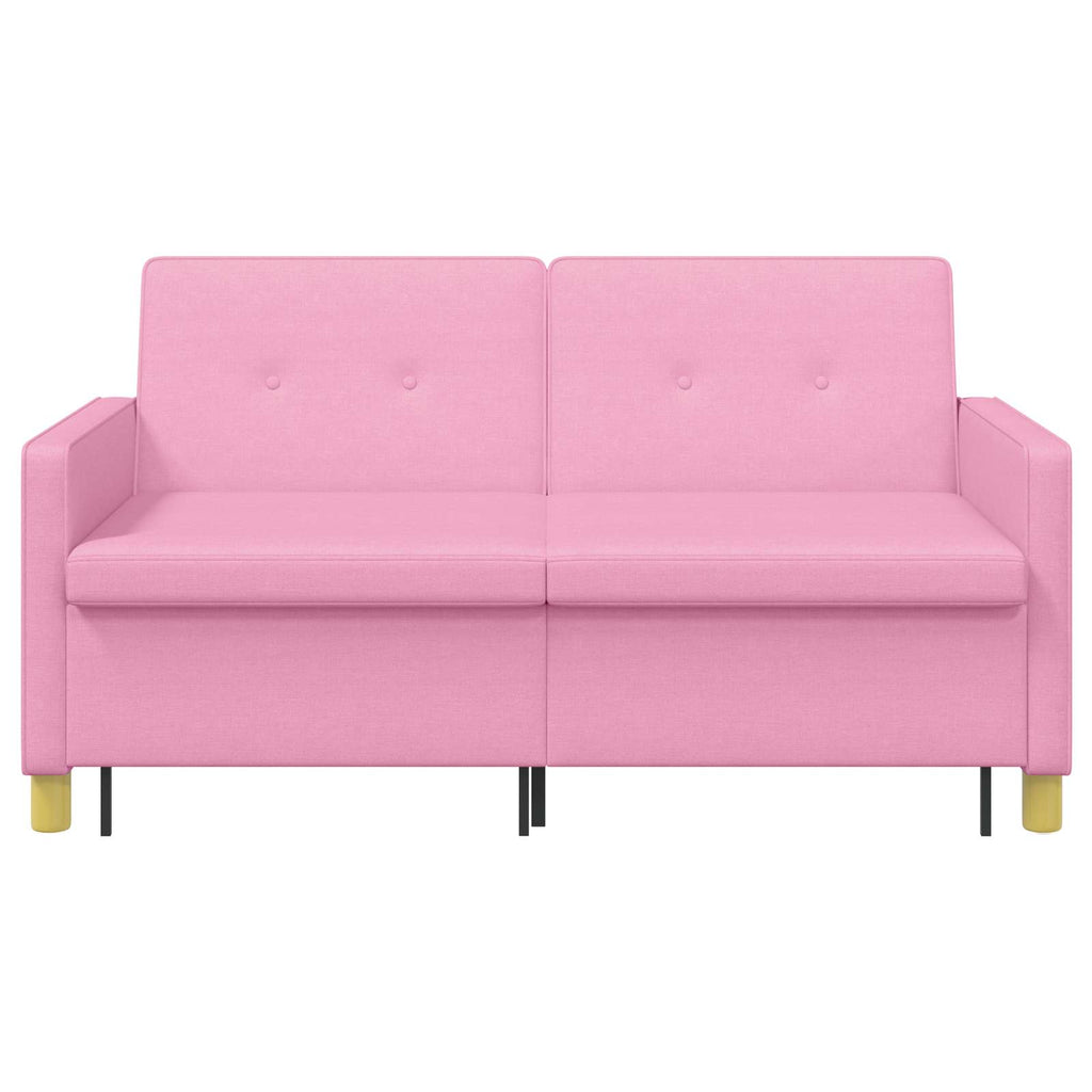 Schlafsofa Ausziehbar Rosa Stoff