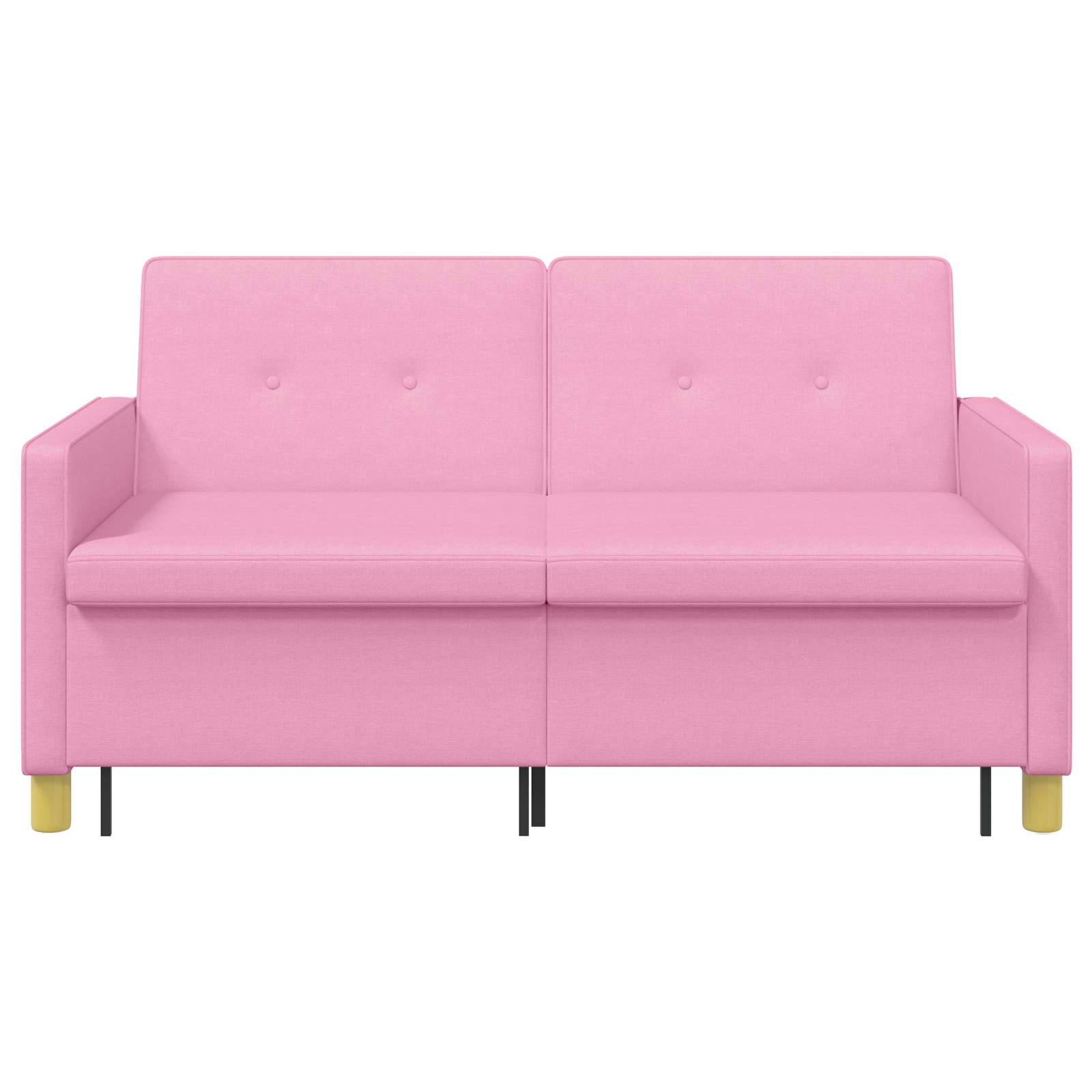 Schlafsofa Ausziehbar Rosa Stoff