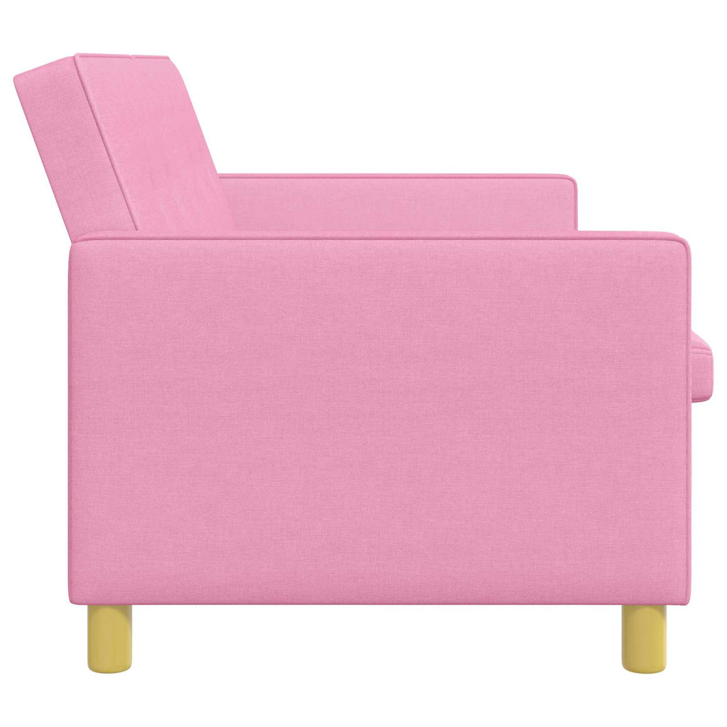 Schlafsofa Ausziehbar Rosa Stoff