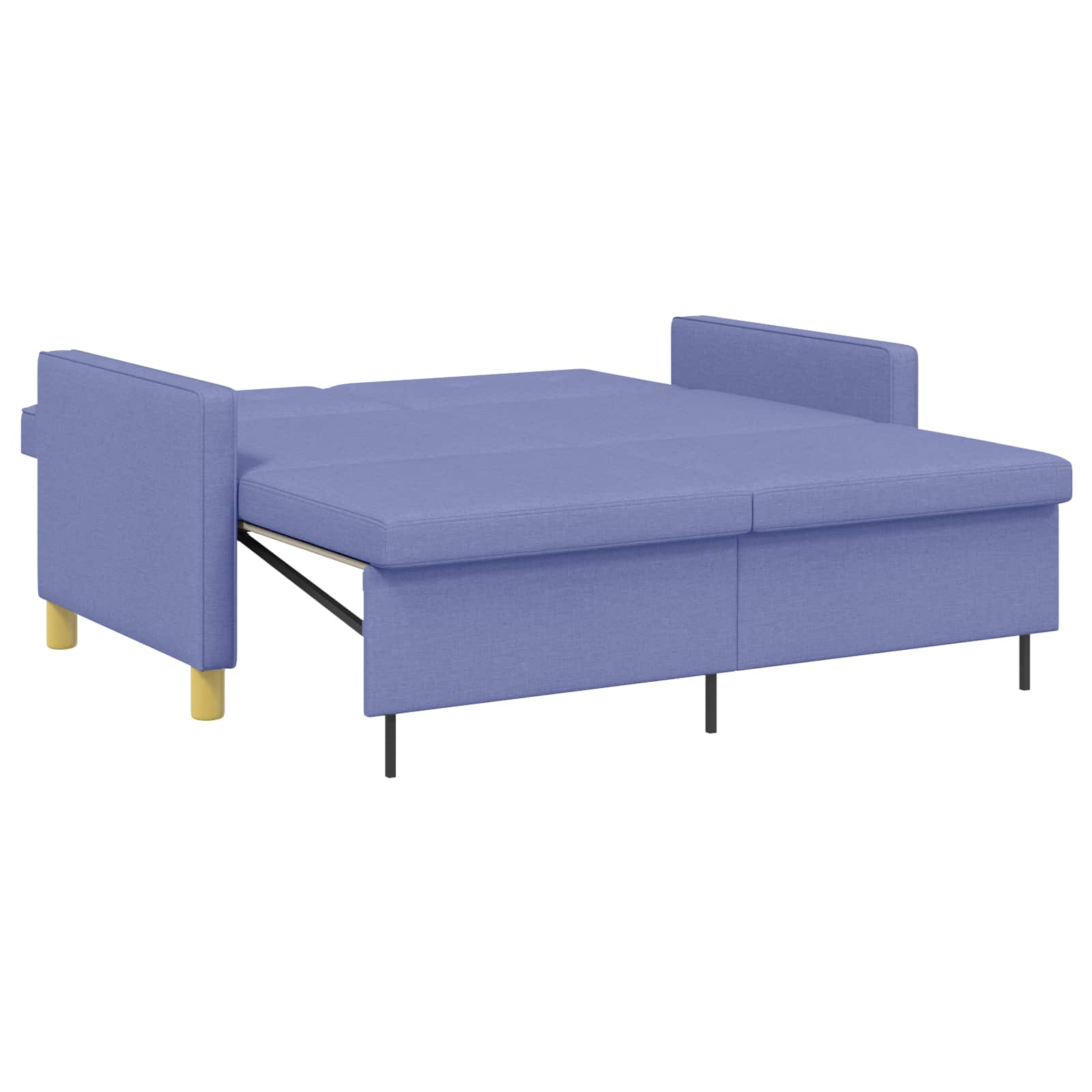 Schlafsofa Ausziehbar Jeans blau Stoff