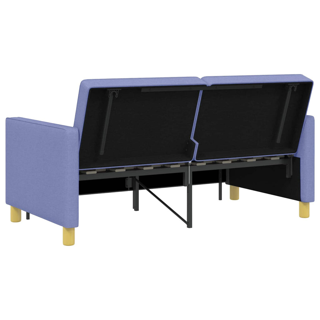 Schlafsofa Ausziehbar Jeans blau Stoff