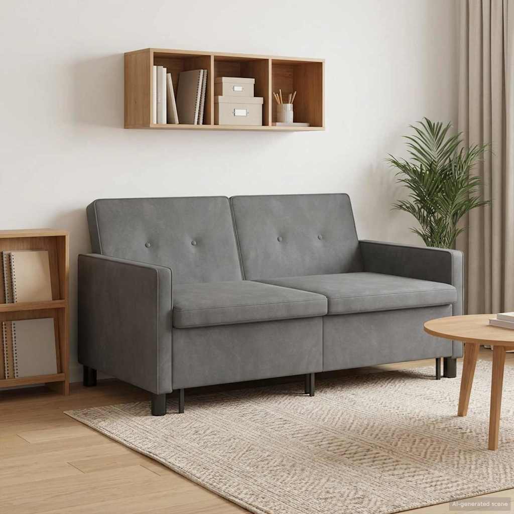 Schlafsofa Dunkelgrau Stoff