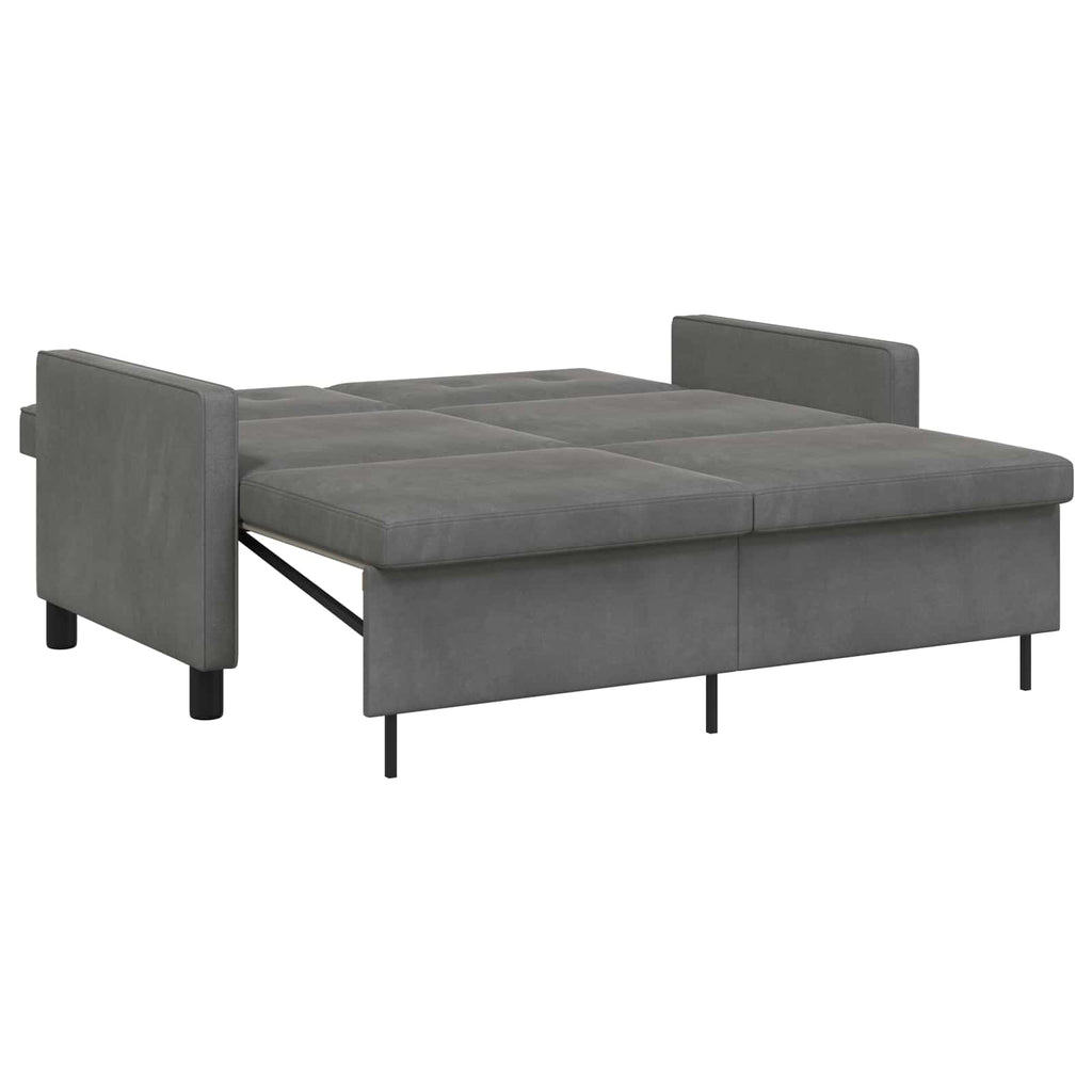 Schlafsofa Dunkelgrau Stoff