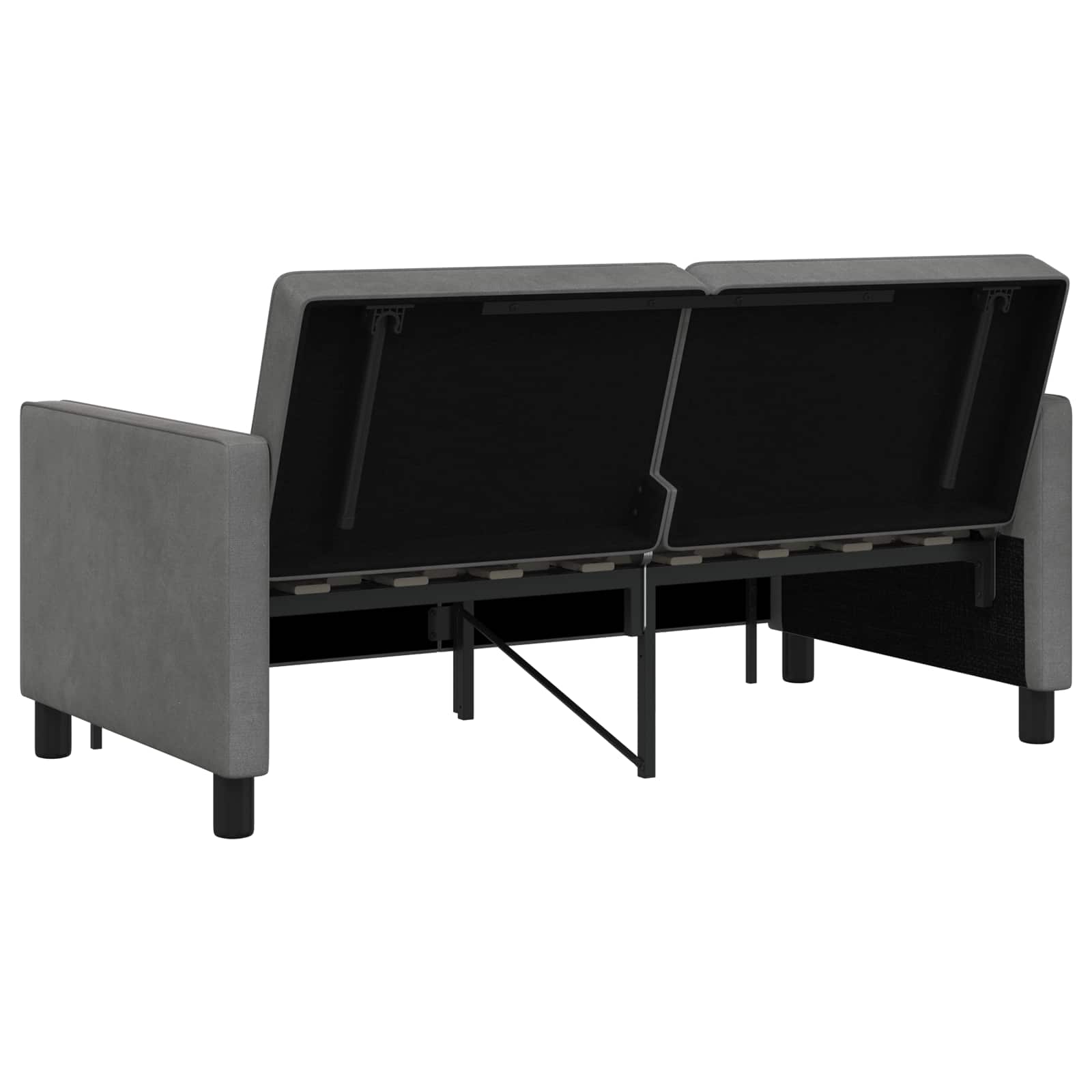 Schlafsofa Dunkelgrau Stoff