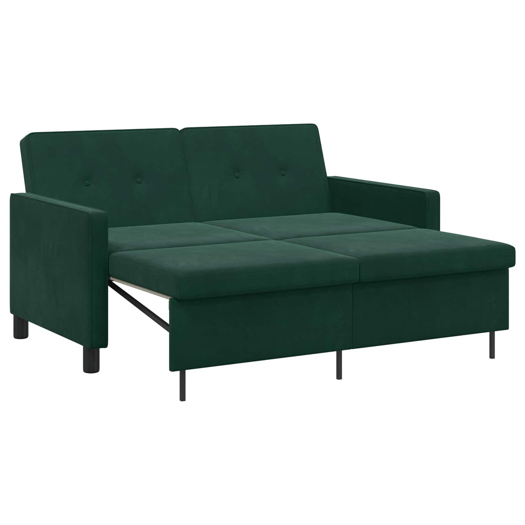 Schlafsofa Dunkelgrün Stoff