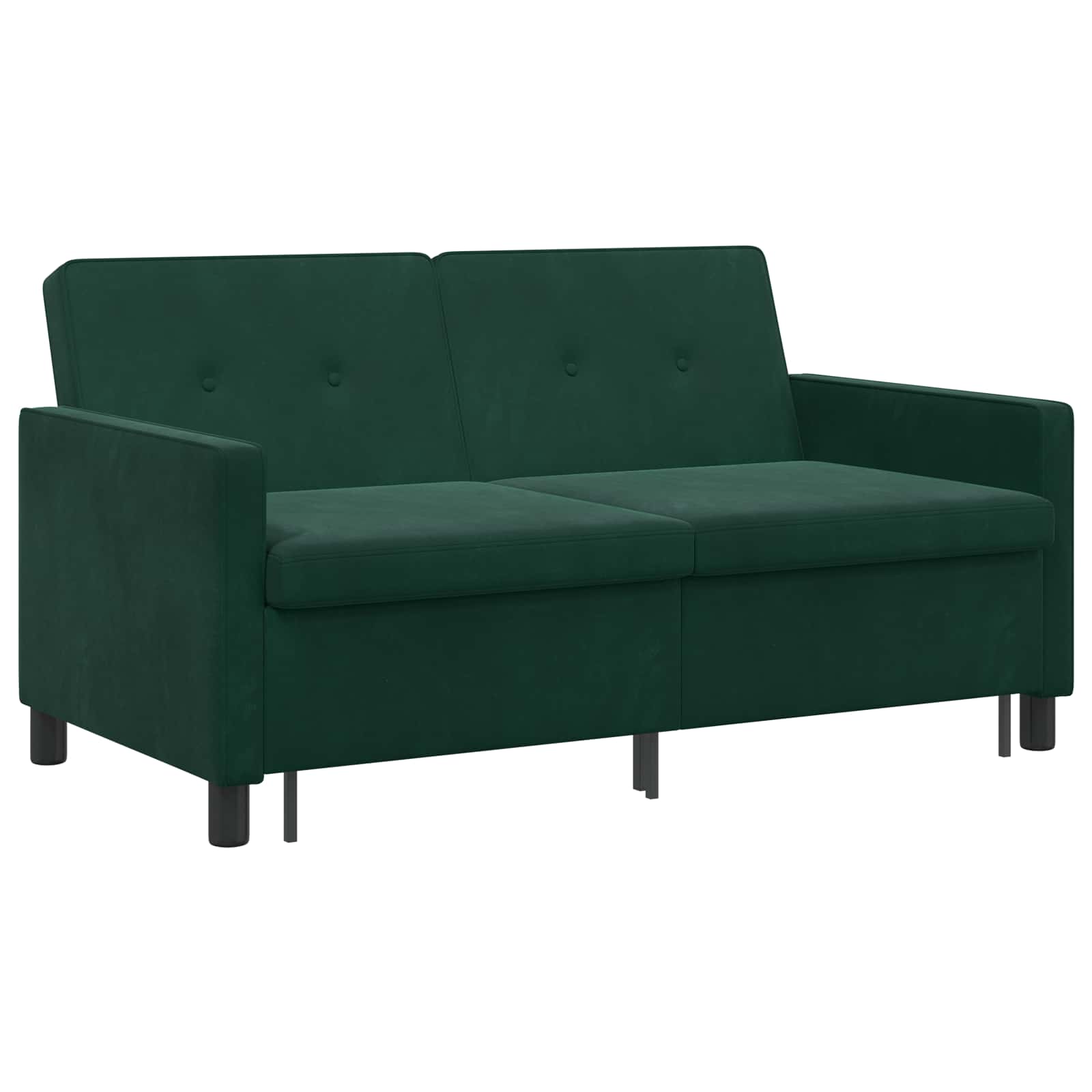 Schlafsofa Dunkelgrün Stoff