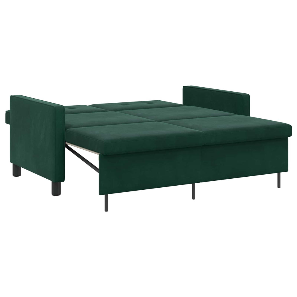 Schlafsofa Dunkelgrün Stoff