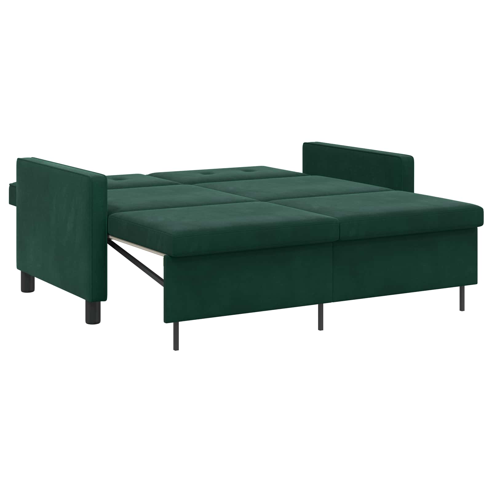 Schlafsofa Dunkelgrün Stoff