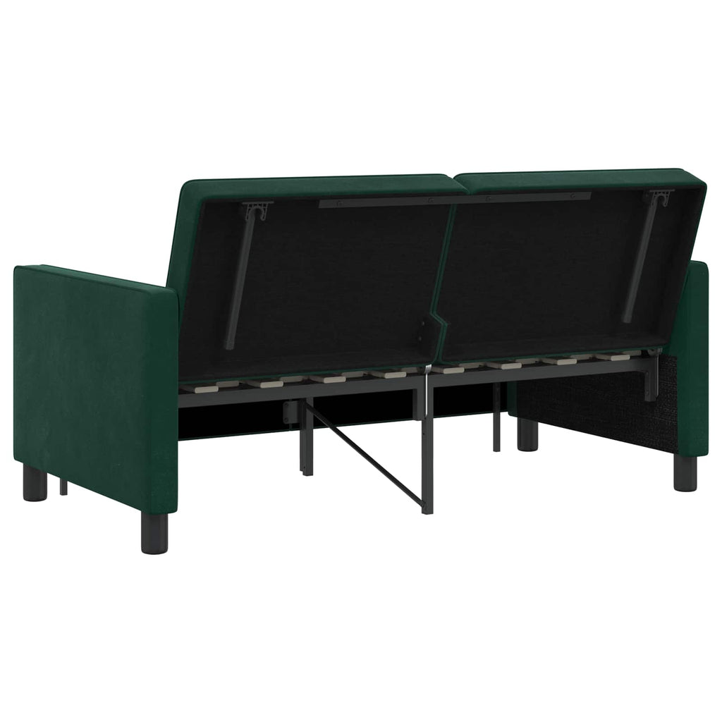 Schlafsofa Dunkelgrün Stoff