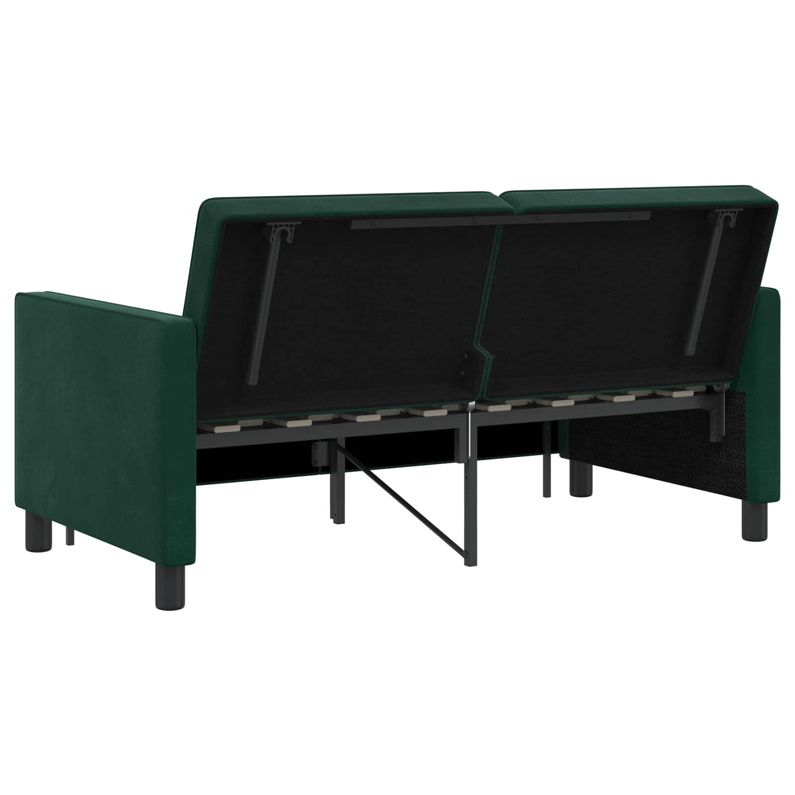 Schlafsofa Dunkelgrün Stoff