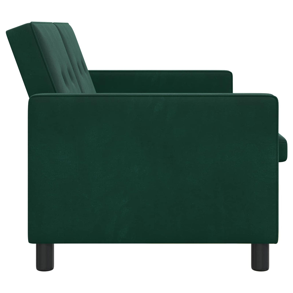 Schlafsofa Dunkelgrün Stoff