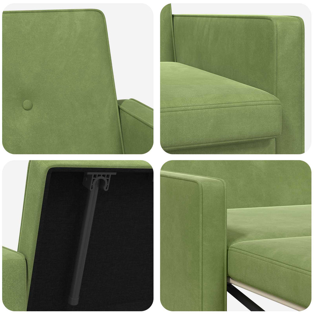 Schlafsofa Hellgrün Stoff