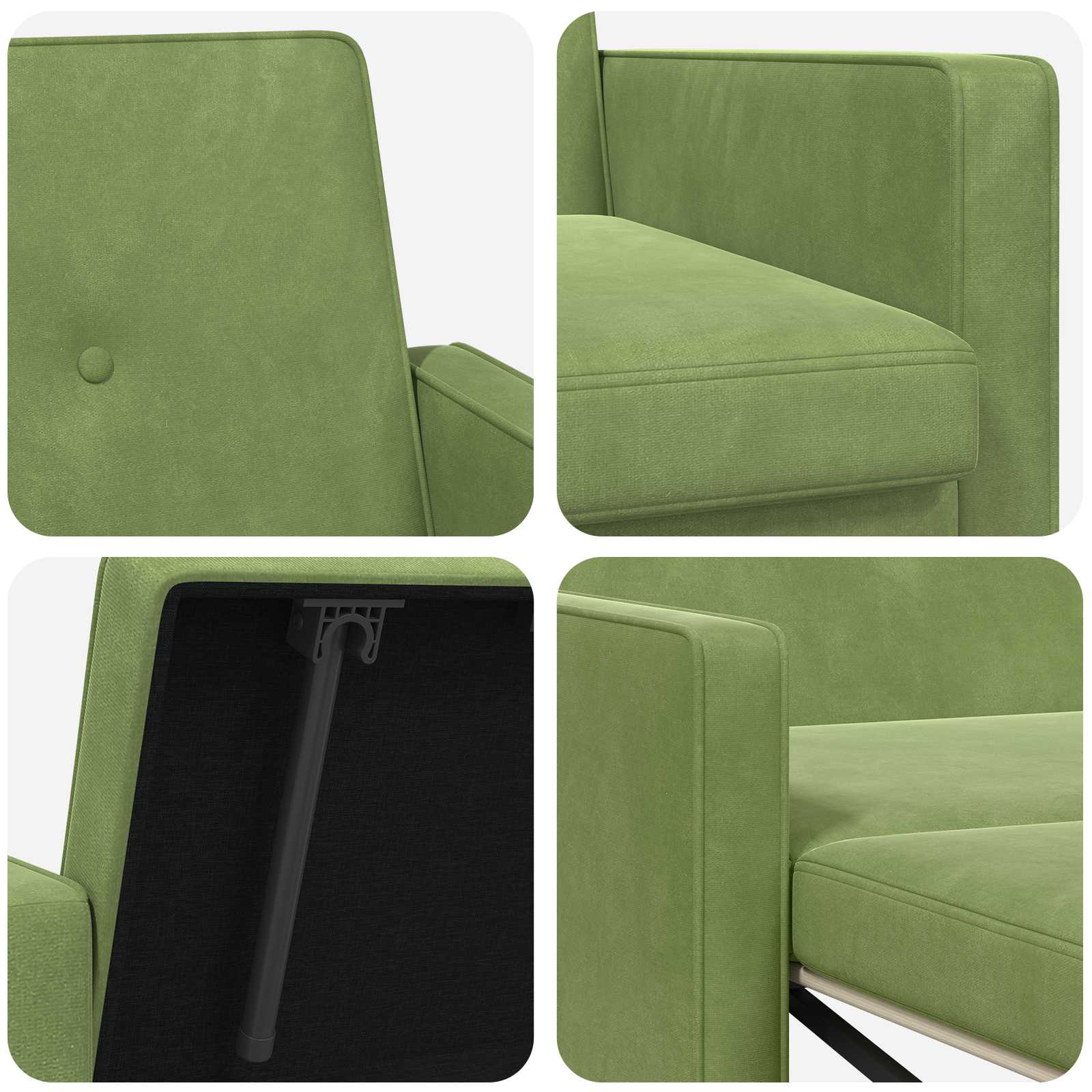 Schlafsofa Hellgrün Stoff