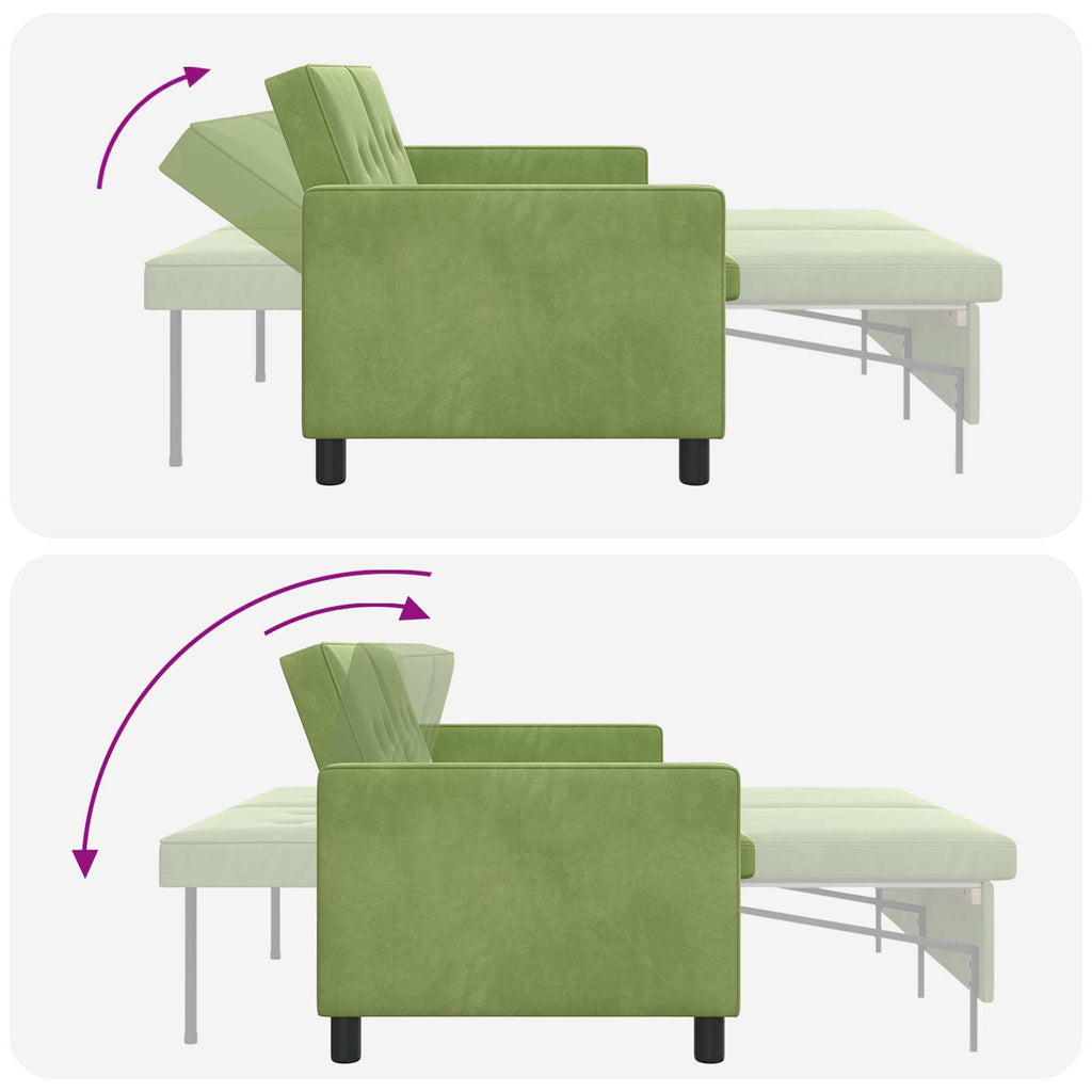 Schlafsofa Hellgrün Stoff