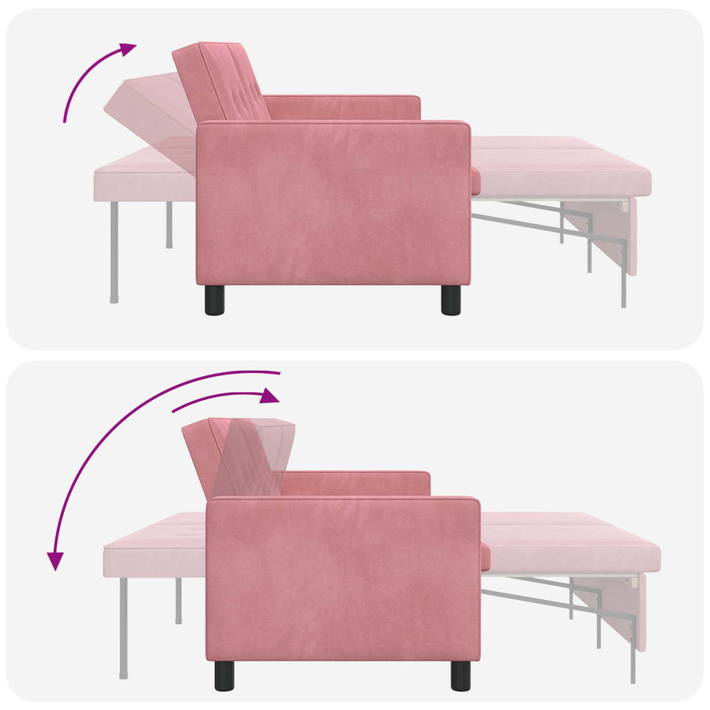Schlafsofa Rosa Stoff