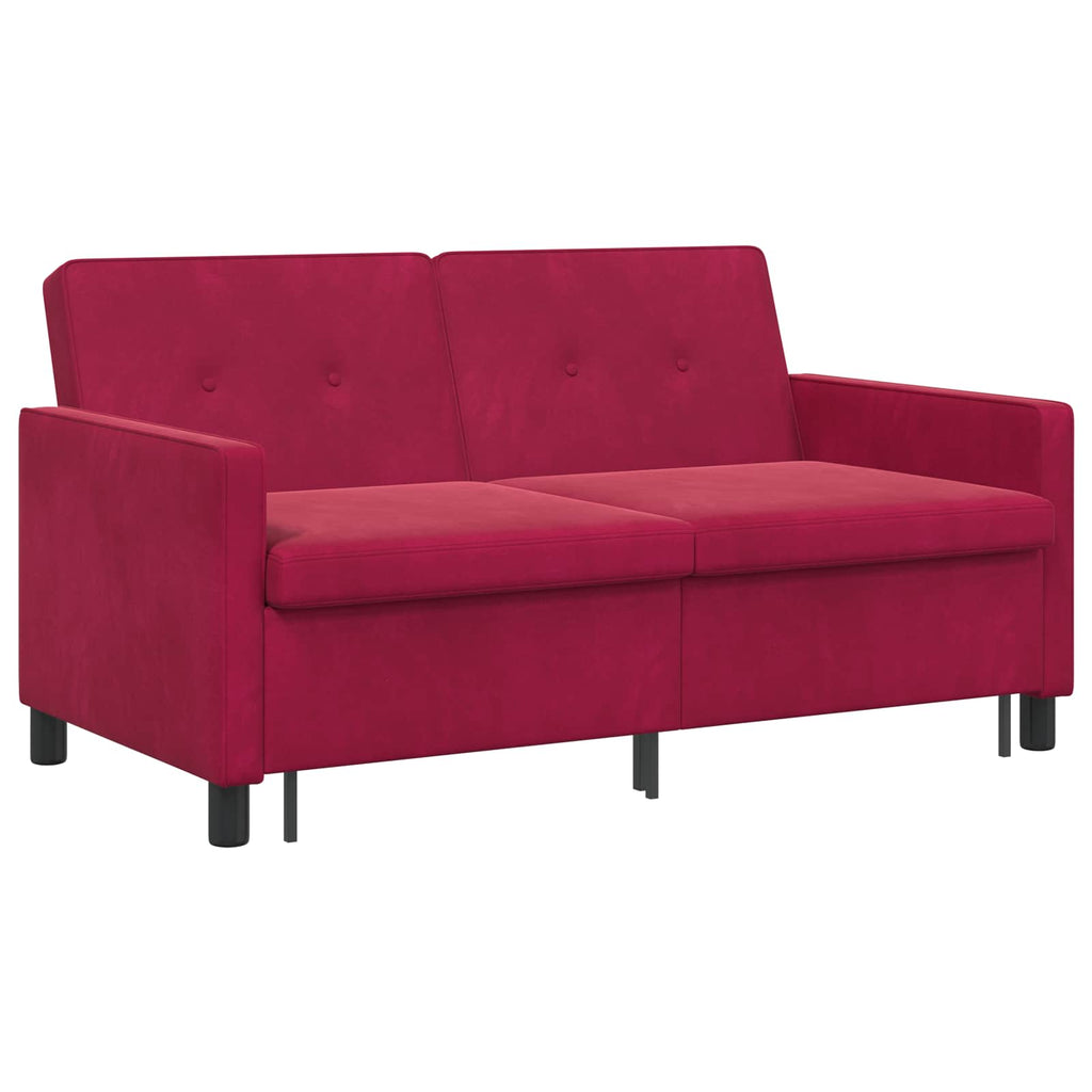 Schlafsofa Weinrot Stoff