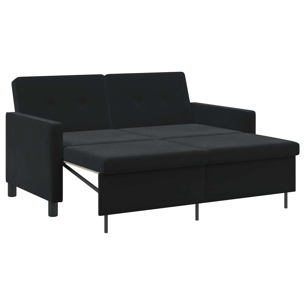 Schlafsofa Schwarz Stoff