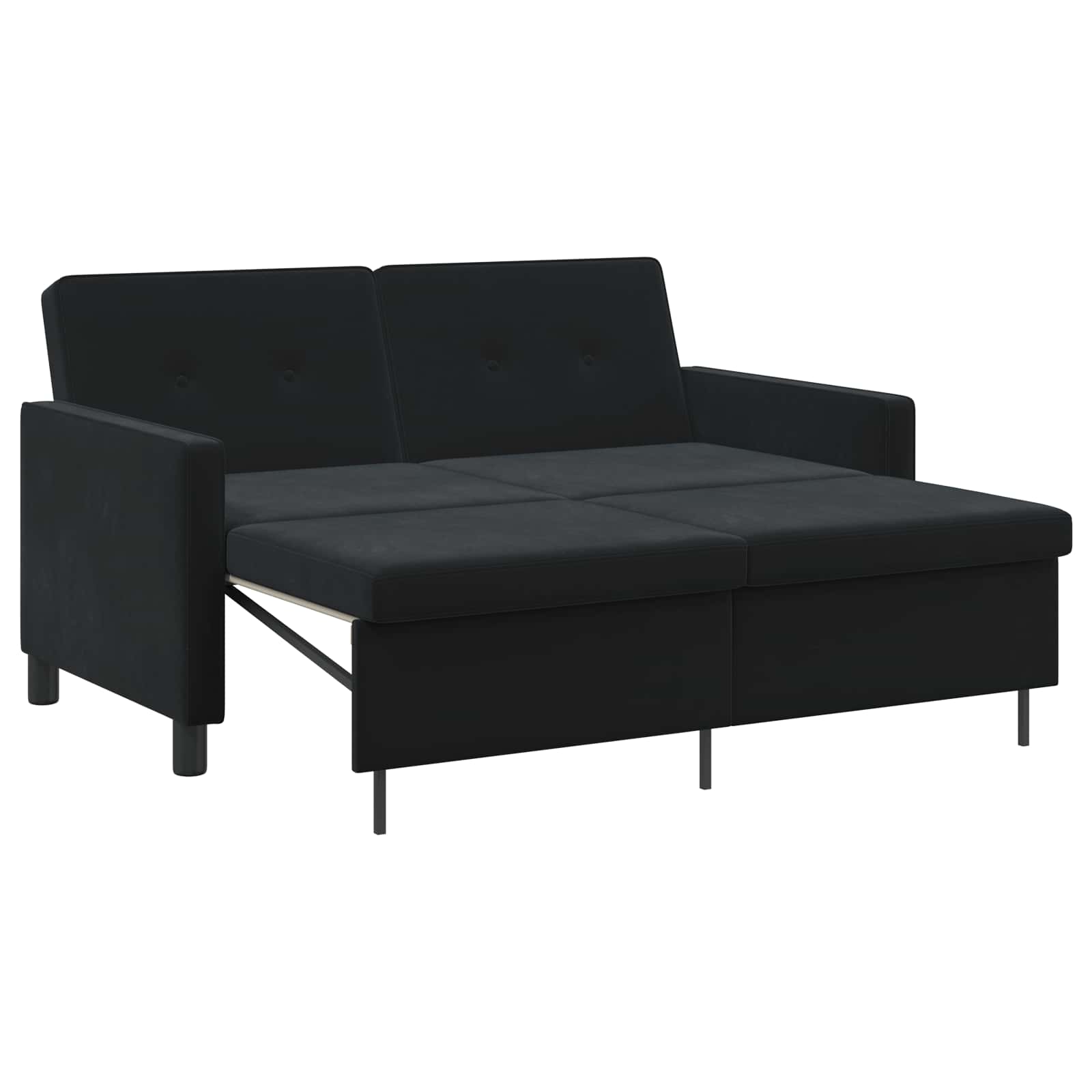 Schlafsofa Schwarz Stoff