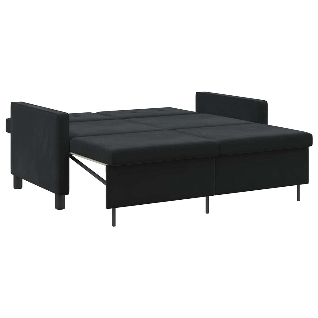 Schlafsofa Schwarz Stoff