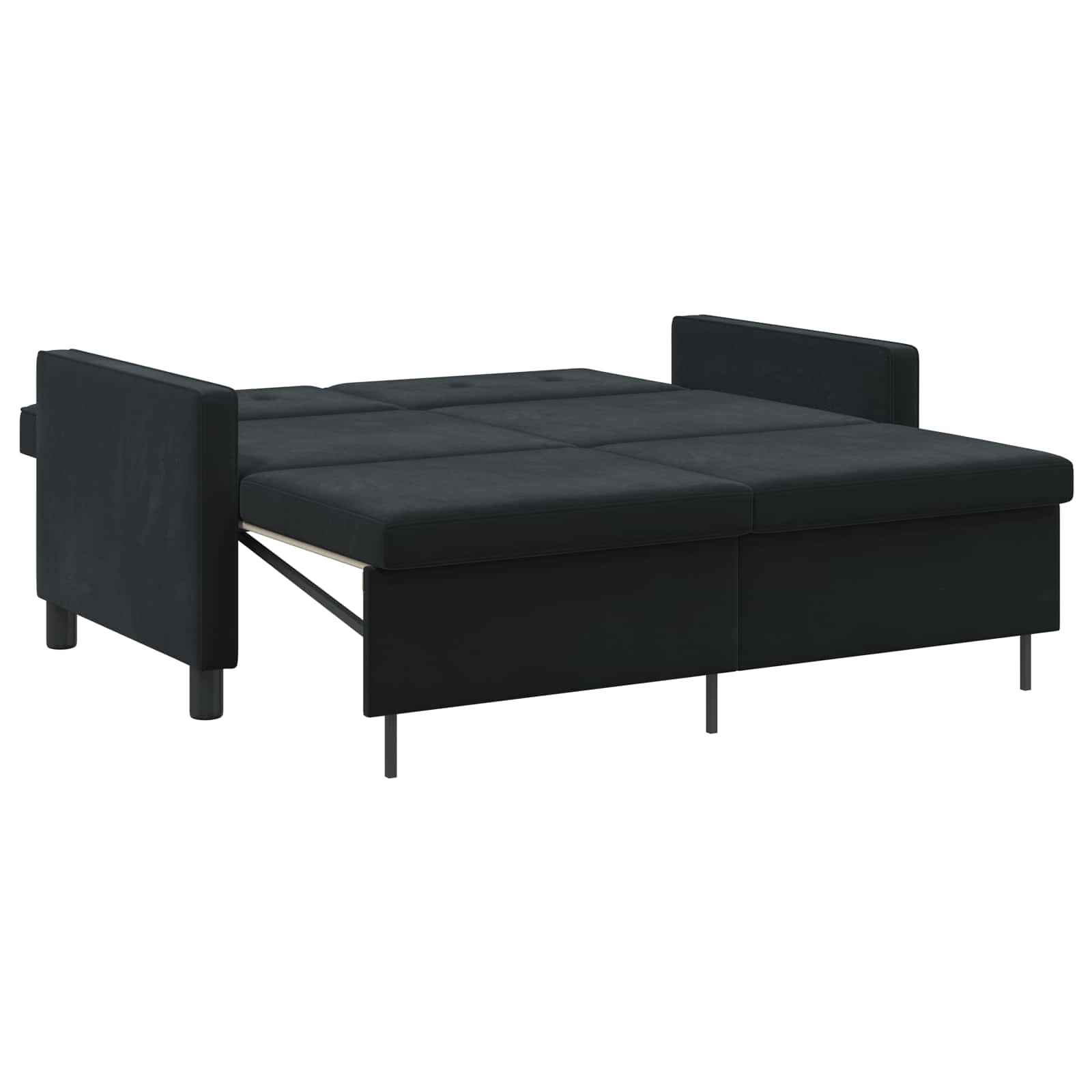 Schlafsofa Schwarz Stoff