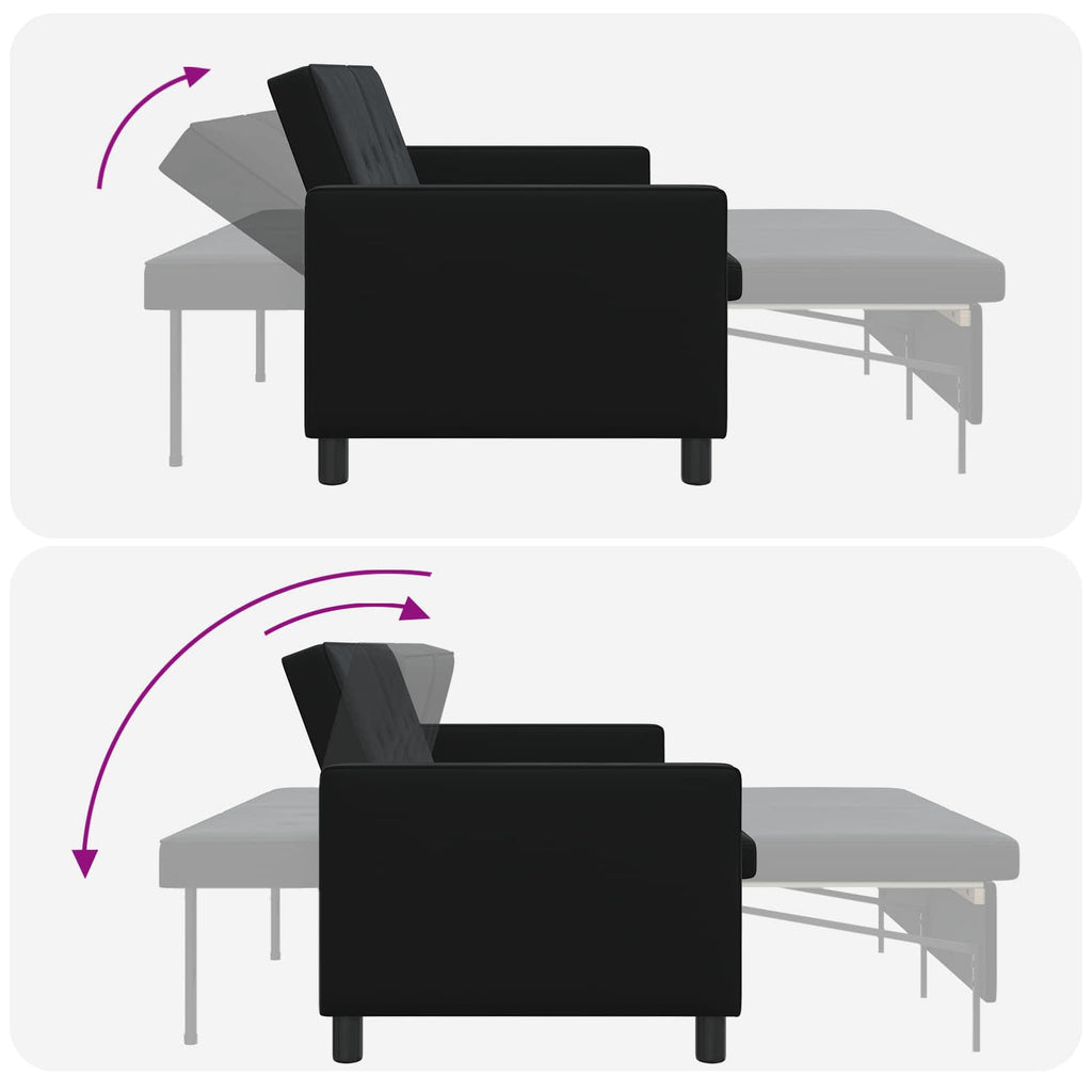 Schlafsofa Schwarz Stoff