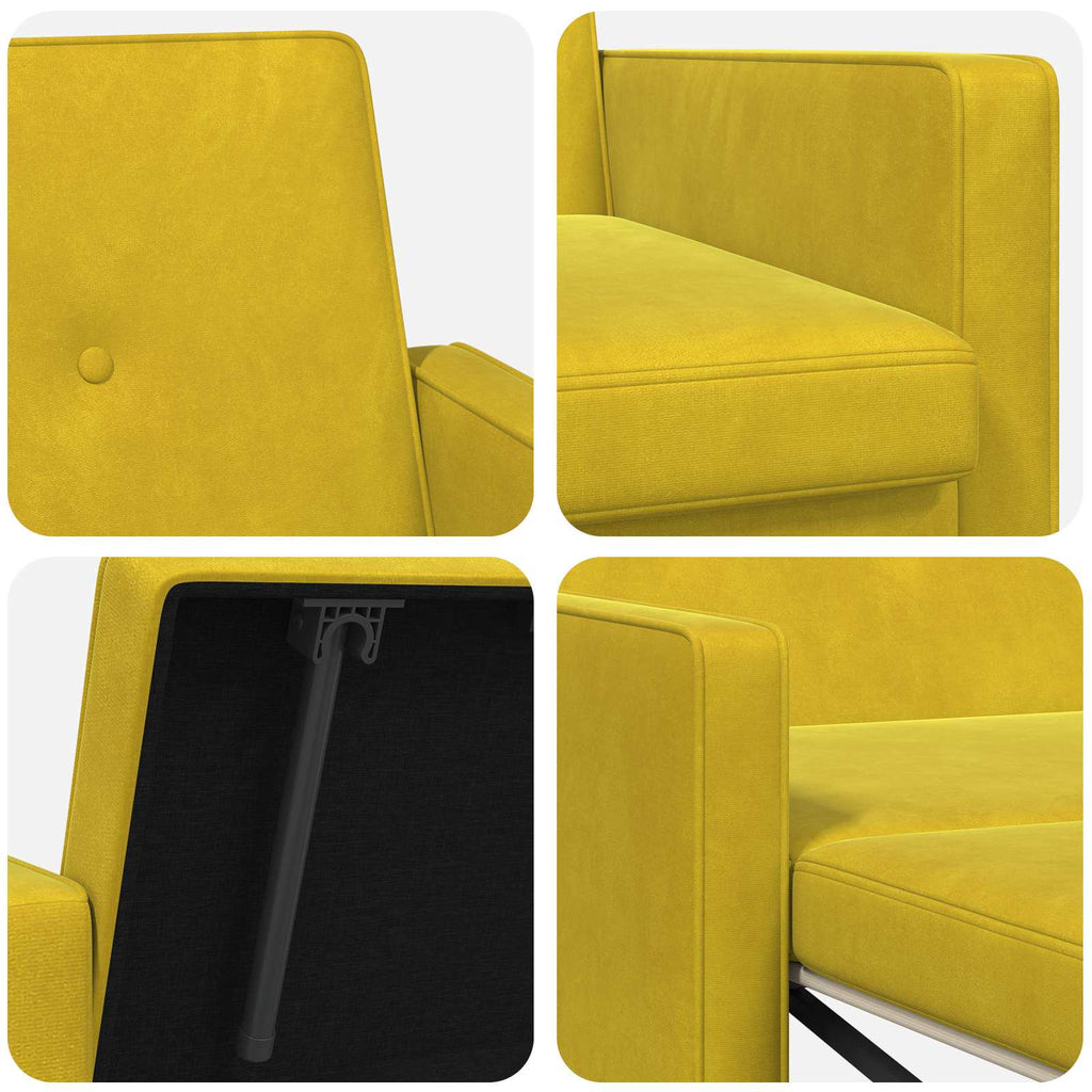 Schlafsofa Gelb Stoff