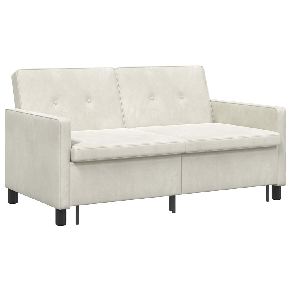 Schlafsofa Creme Stoff