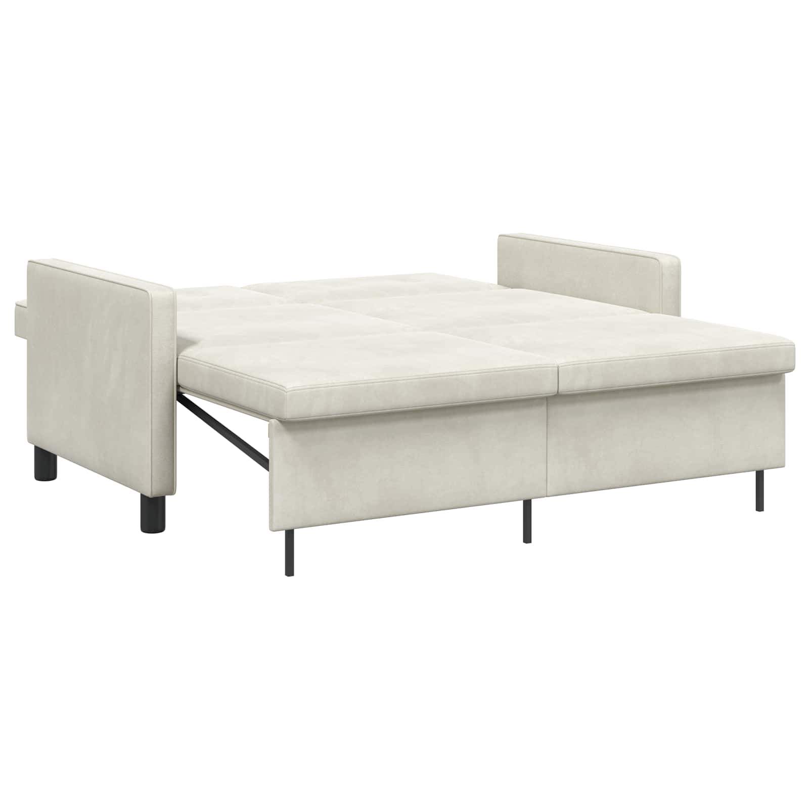 Schlafsofa Creme Stoff