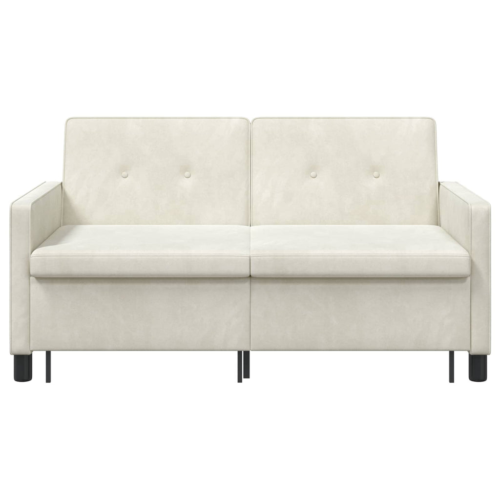 Schlafsofa Creme Stoff
